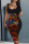 Black Brown Sexy Print Basic U Neck Vest Dress Dresses