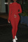 Purple Casual Solid Zipper Embroidered Half A Turtleneck Regular Jumpsuits