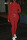 Red Casual Solid Zipper Embroidered Half A Turtleneck Regular Jumpsuits