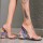 Multicolor Casual Patchwork Solid Color Square Out Door Wedges Shoes  (Heel Height 4.33in)