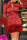 Red Party Print Feathers Turndown Collar Pencil Skirt Dresses