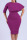 Purple Casual Solid Patchwork Flounce O Neck One Step Skirt Dresses