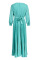 Green Casual Elegant Solid Patchwork Fold With Belt V Neck Straight Dresses