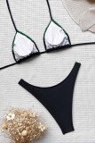 Green Fashion Sexy Patchwork Solid Bandage Backless Swimwears (With Paddings)