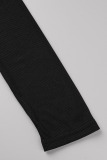 Khaki Casual Sportswear Solid Patchwork Zipper Collar Regular Jumpsuits