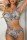 Multicolor Sexy Print Hollowed Out Backless Swimwears