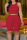 Red Casual Solid Patchwork O Neck Sleeveless Two Pieces