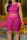 Light Purple Casual Solid Patchwork O Neck Sleeveless Two Pieces
