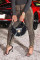 Black Gold Sexy Solid Hot Drill Regular High Waist Solid Color Bottoms