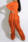 Yellow Casual Solid Tassel Patchwork O Neck Long Sleeve Two Pieces