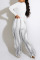 Yellow Casual Solid Tassel Patchwork O Neck Long Sleeve Two Pieces