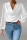 White Casual Solid Patchwork U Neck Tops