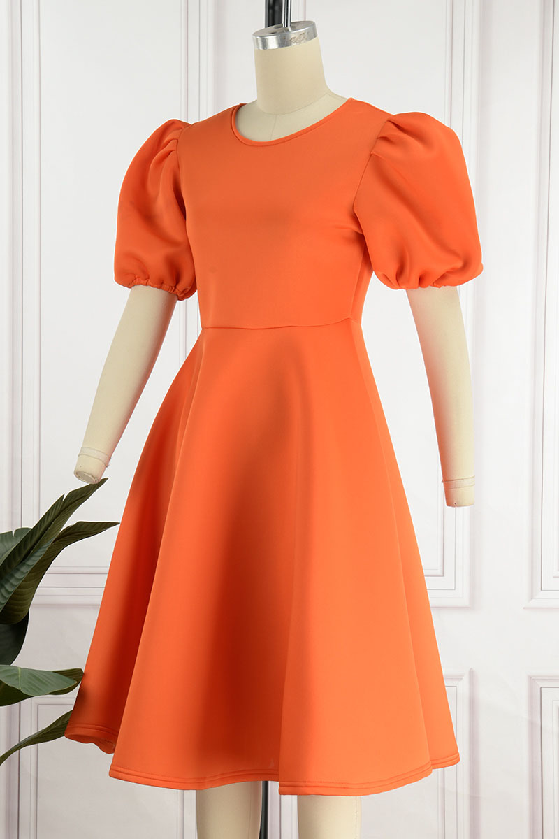 Fashion Street Print Patchwork O Neck A Line Dresses