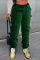 Green Street Solid Draw String Harlan High Waist Straight Solid Color Bottoms