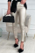 Silver Casual Simplicity Solid Solid Color Skinny Solid Color Bottoms