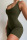 Army Green Casual Sportswear Solid Patchwork U Neck Skinny Jumpsuits