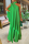 Green Casual Solid Patchwork Halter Sleeveless Two Pieces