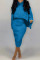 Red Casual Solid Patchwork Turtleneck Long Sleeve Two Pieces