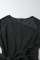 Black Elegant Solid Patchwork Fold Oblique Collar One Step Skirt Dresses