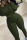Army Green Active Europe and America Street Solid Skinny Long Sleeve Two Pieces