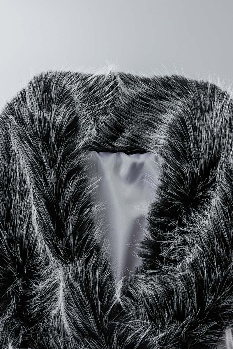 Wholesale Black Casual Solid Bandage Patchwork Feathers Outerwear ...