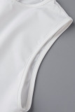 White Fashion Sexy Tight Sleeveless Jumpsuit