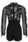 Pink Sexy Solid Hollowed Out Patchwork See-through Half A Turtleneck Regular Jumpsuits
