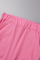 Light Green Casual Sportswear Solid Patchwork Fold O Neck Long Sleeve Two Pieces