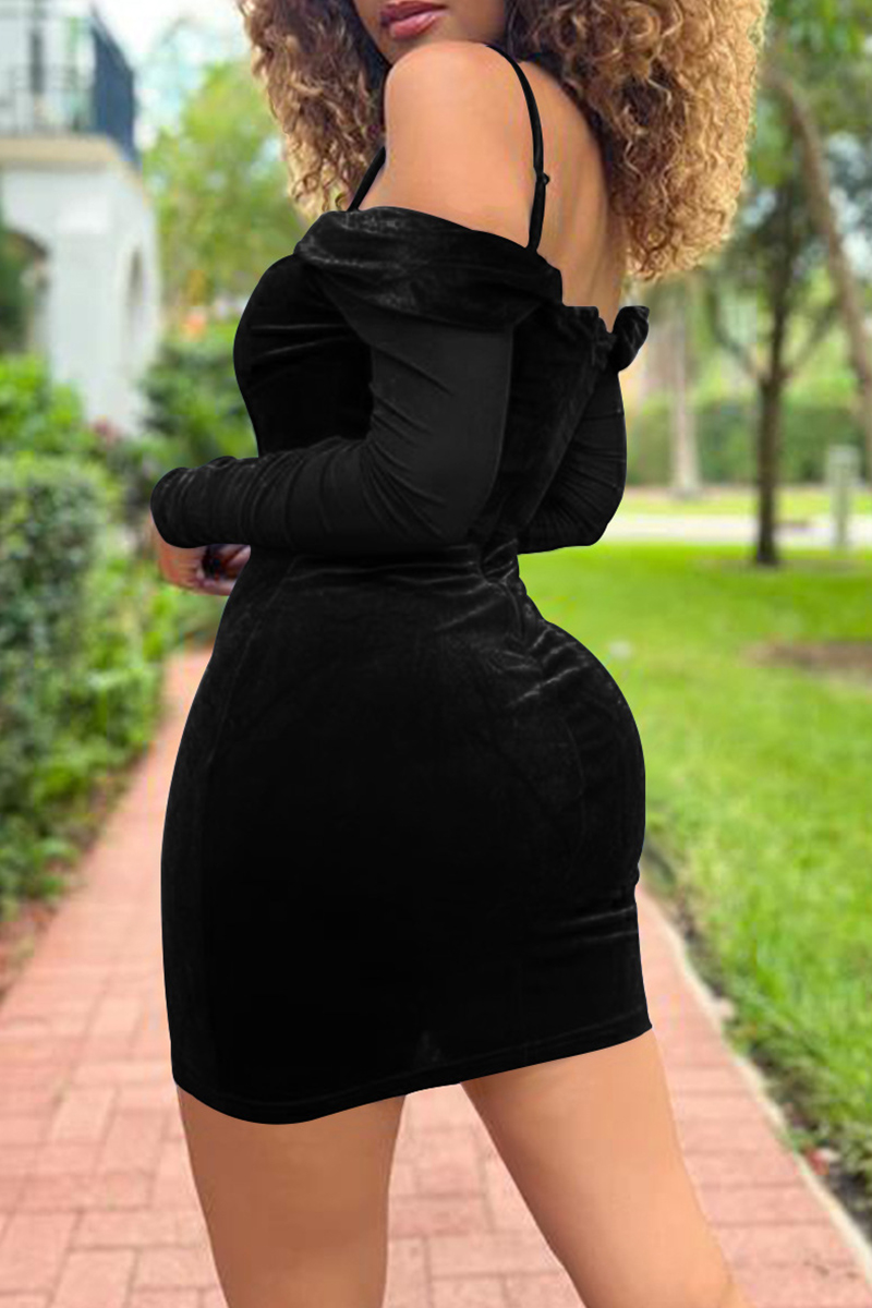 Elegant Patchwork Backless Off Shoulder Long Dresses