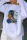 White Street Vintage Print Patchwork O Neck Tops