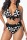 White Sexy Print Bandage Patchwork Backless Swimwears  (With Paddings)