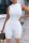 White Casual Solid Basic O Neck Skinny Romper