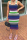 Blue Casual Striped Print Basic U Neck Vest Dress Dresses