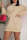 Khaki Casual Print Patchwork V Neck Long Sleeve Two Pieces