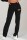 Black Casual Ripped Straight High Waist Straight Solid Color Jeans