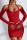 Red Sexy Casual Solid Hollowed Out Halter Long Sleeve Dresses