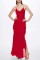 Red Sexy Solid Backless Slit Spaghetti Strap Long Dress Dresses