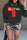 Black Casual Street Print Patchwork Hooded Collar Tops