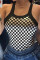 Black White Sexy Casual Patchwork Print Bandage Backless Printing Contrast Halter Mid Waist Tops