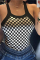 Khaki Sexy Casual Patchwork Print Bandage Backless Printing Contrast Halter Mid Waist Tops