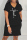Black Casual Print Basic V Neck Short Sleeve Dress