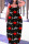 Black Red Casual Street Print Patchwork Spaghetti Strap Lantern Skirt Plus Size Dresses