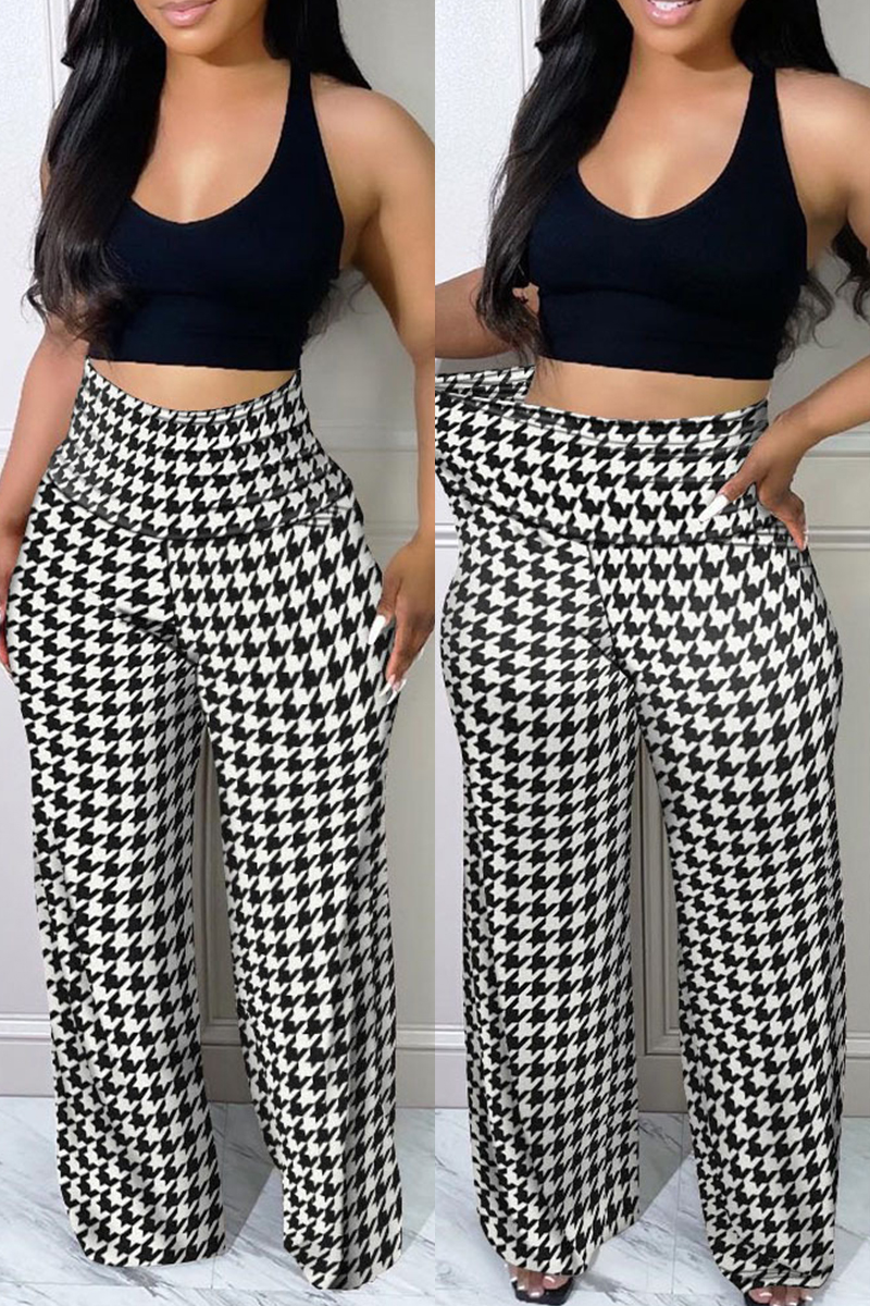 Sexy Geometric Print Square Neck Sleeveless Two Pieces main image 1