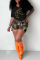 Red Daily Print Patchwork Letter O Neck T-Shirts