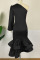 Green Elegant Solid Patchwork Flounce Fold Asymmetrical Oblique Collar Irregular Dress Plus Size Dresses