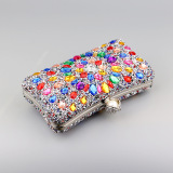 Colour Casual Patchwork Chains Rhinestone Bags