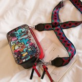 Pink Casual Graffiti Patchwork Bags