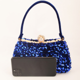 Black Formal Patchwork Sequins Bags