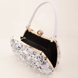 Silver Formal Patchwork Sequins Bags
