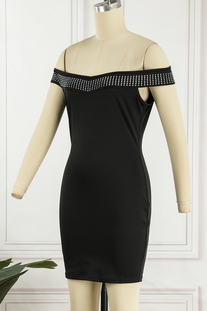 Sexy Solid Patchwork Backless Strapless Sleeveless Dress Dresses main image 0